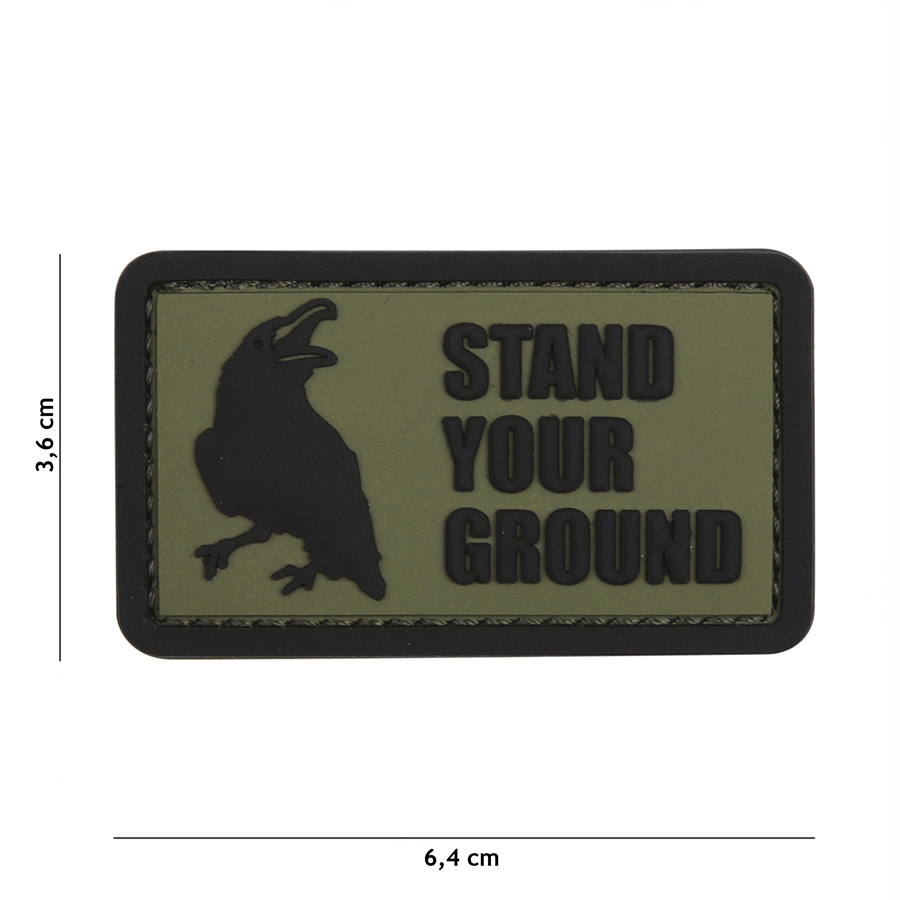Embleem 3D PVC Stand Your Ground groen #12049
