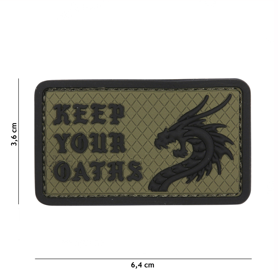 Embleem 3D PVC Keep Your Oaths groen #12051