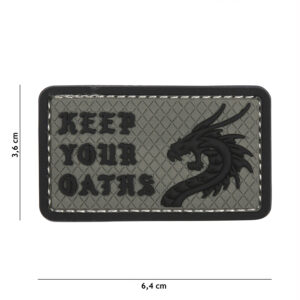 Embleem 3D PVC Keep Your Oaths grijs #12052