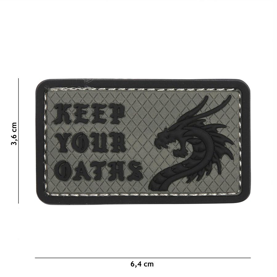 Embleem 3D PVC Keep Your Oaths grijs #12052