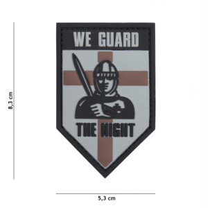 Embleem 3D PVC We guard the night grijs #13077