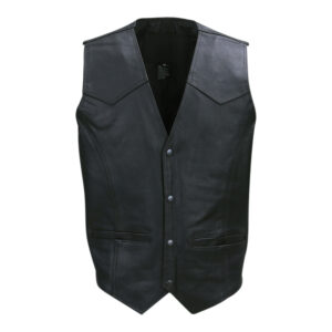 Leren vest zonder opdruk