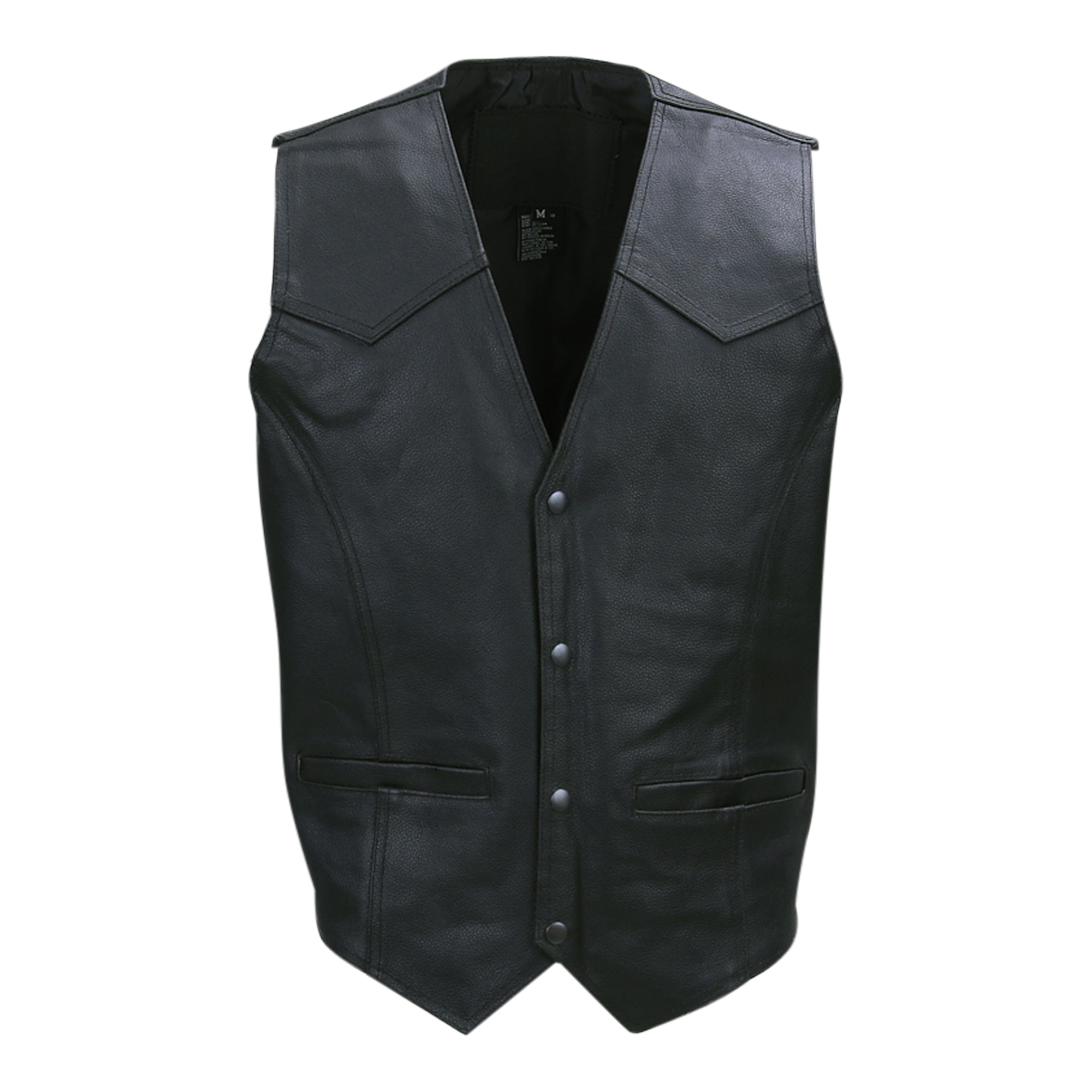Leren vest zonder opdruk
