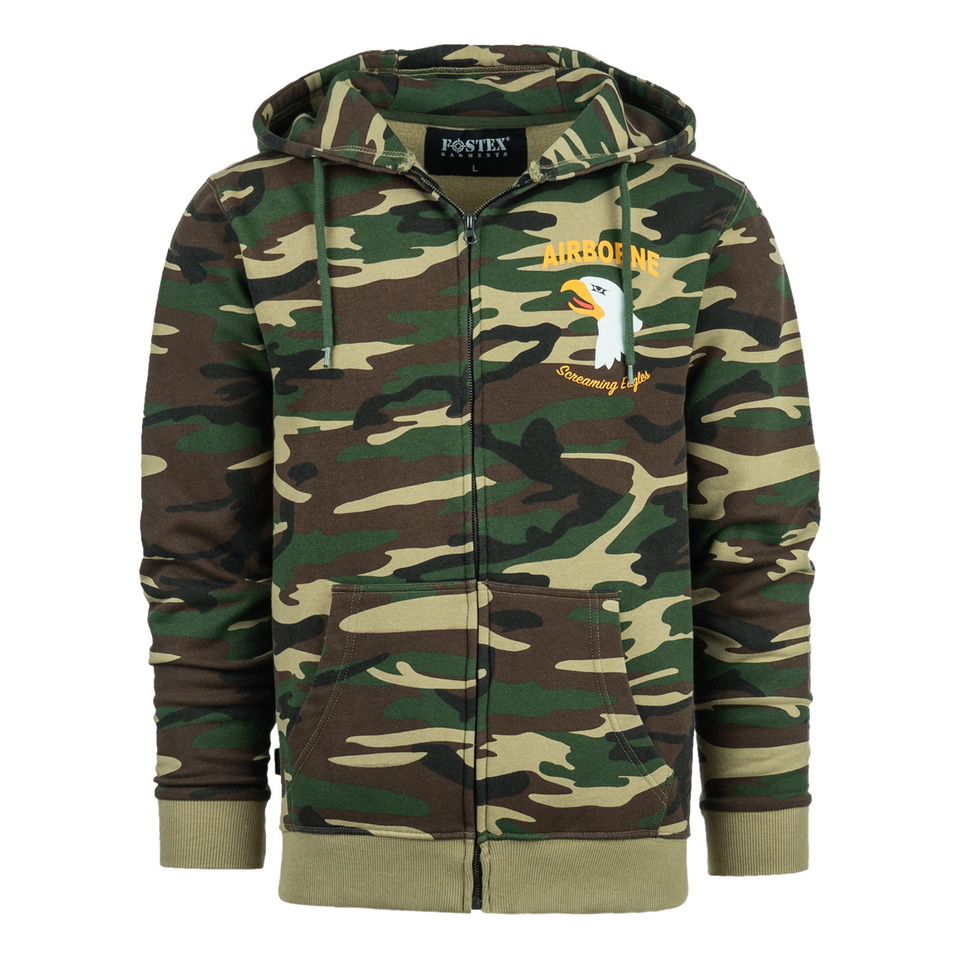 Hoodie met rits 101st Airborne Eagle camo Hoodie met rits 101st Airborne Eagle camo