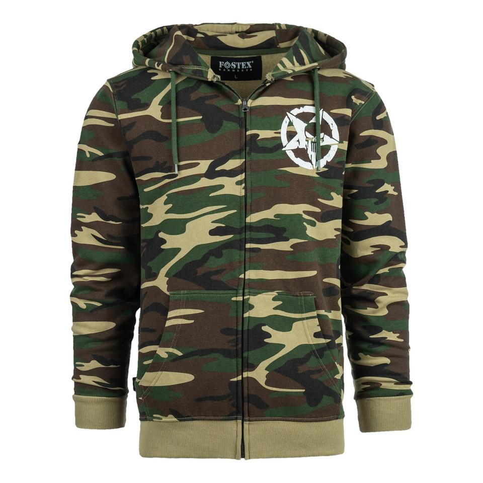 Hoodie met rits Allied Star-Punisher camo Hoodie met rits Allied Star-Punisher camo