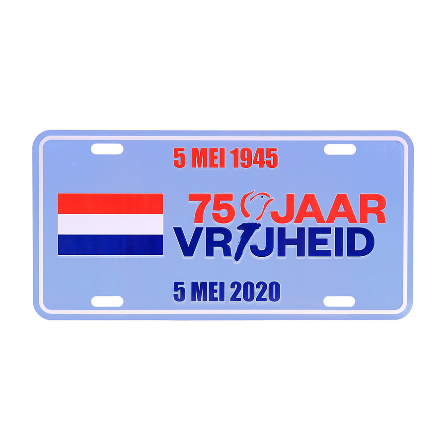 Nummerplaat 75 jaar vrijheid Nummerplaat 75 jaar vrijheid