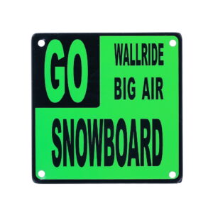 Metalen plaatje met magneet Snowboard #24