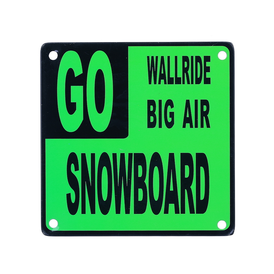 Metalen plaatje met magneet Snowboard #24