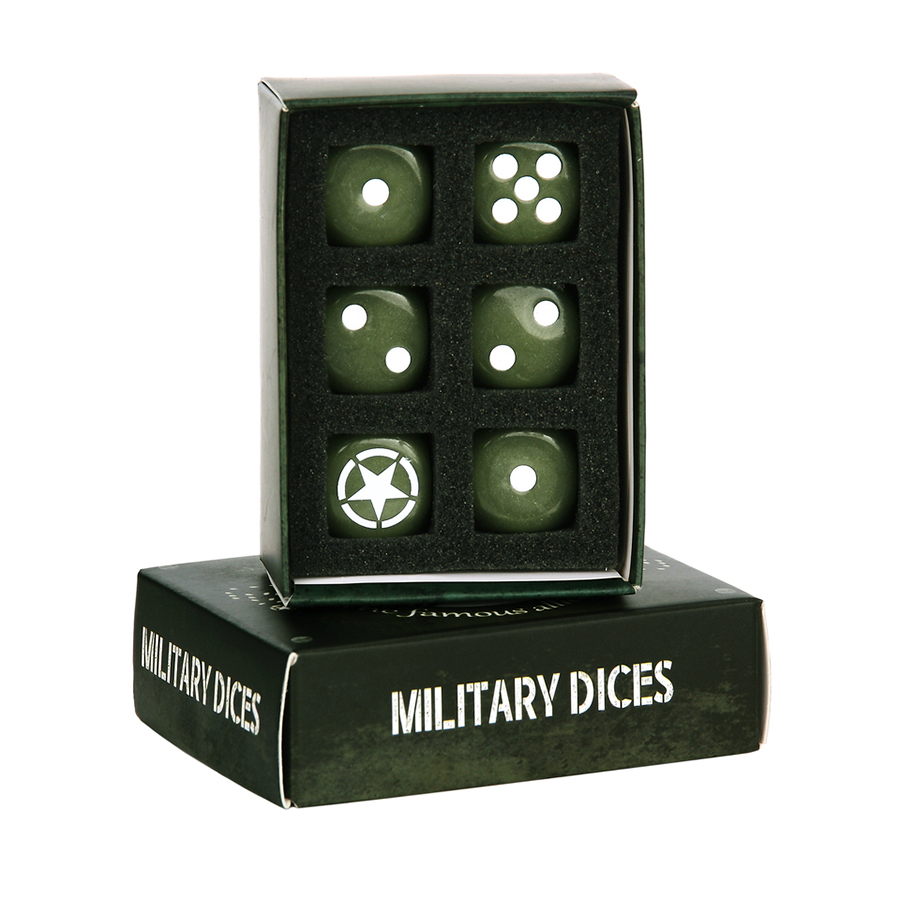 Set militaire dobbelstenen (6 stuks)
