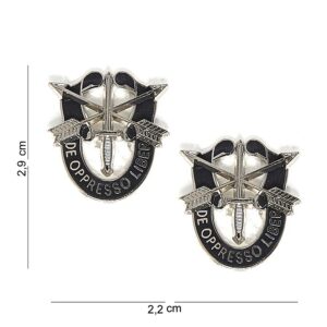 Embleem metaal special forces set a 2 stuks #6009