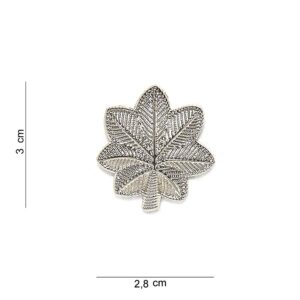 Embleem metaal Luitenant Colonel zilver kaart à 2 st #6026