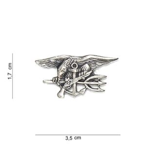 Embleem US navy seal klein zilver #7045
