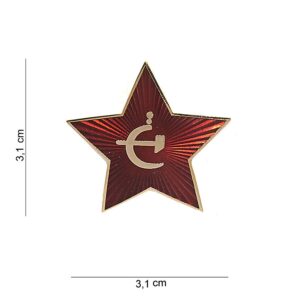 Embleem metaal Rus. Ster #6087