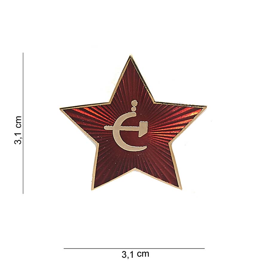 Embleem metaal Rus. Ster #6087