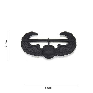 Embleem metaal air assault wings zwart #7065