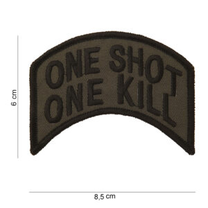 Embleem stof one shot one kill #3024
