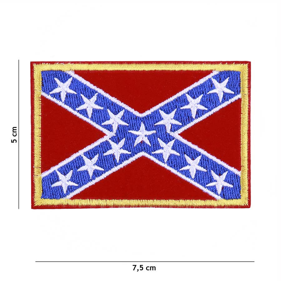 Embleem stof rebel vlag (extra klein) 10701 #1022