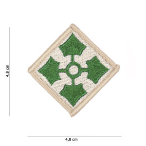 Embleem stof 4th US Infantry Division #4077