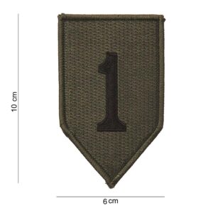 Embleem stof black one #3009