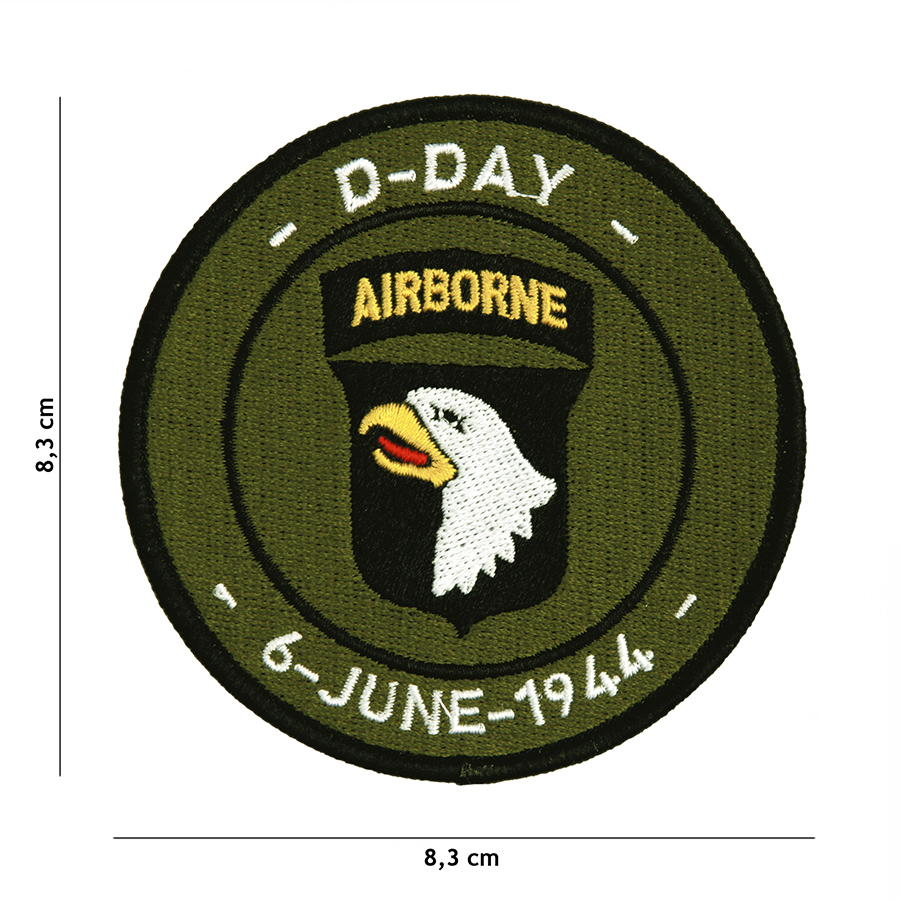 Embleem stof D-Day 101st Airborne #7106 Embleem stof D-Day 101st Airborne #7106
