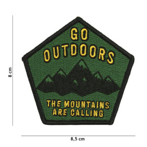 Embleem stof Go outdoors met klittenband #2033