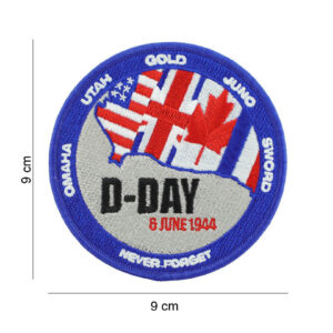 Embleem stof D-Day Never forget #19081