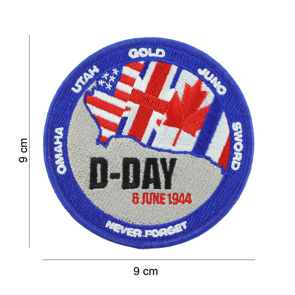 Embleem stof D-Day Never forget #19081