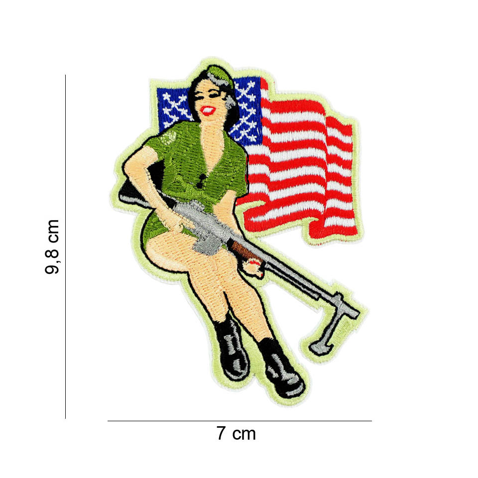 Embleem stof Pinup girl BAR #20009