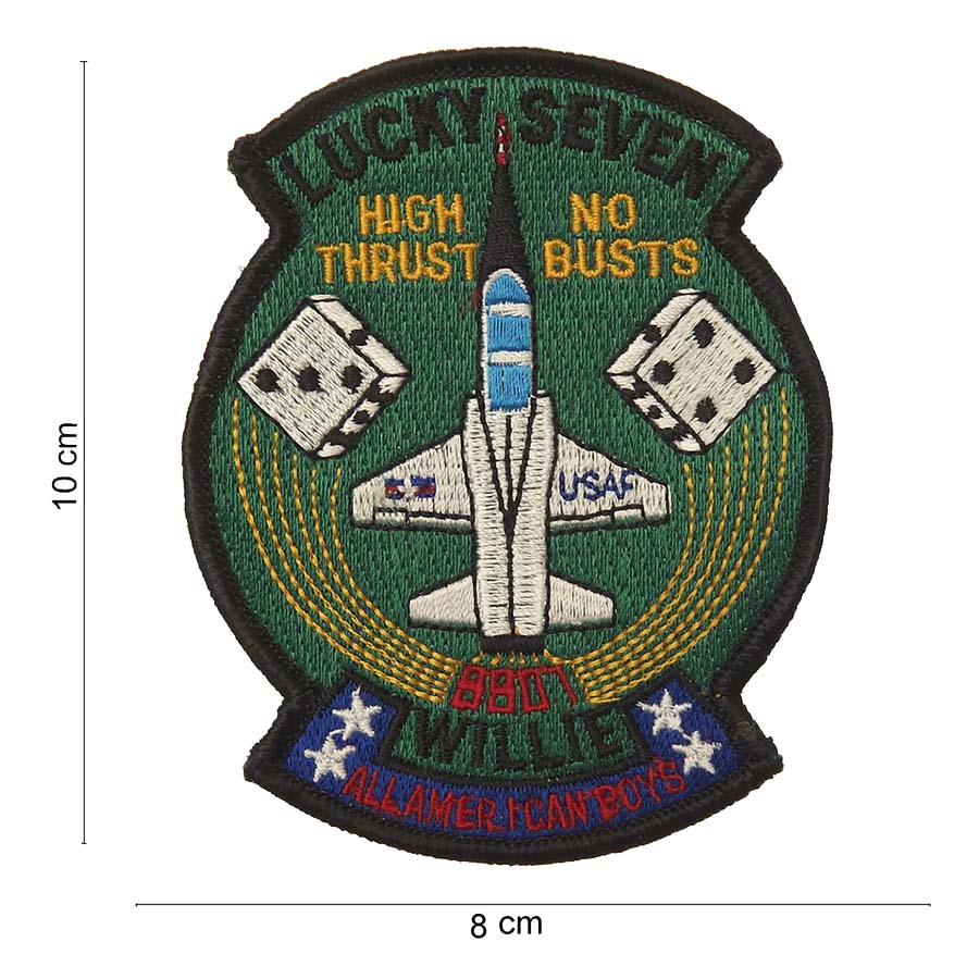 Embleem stof lucky seven #4066