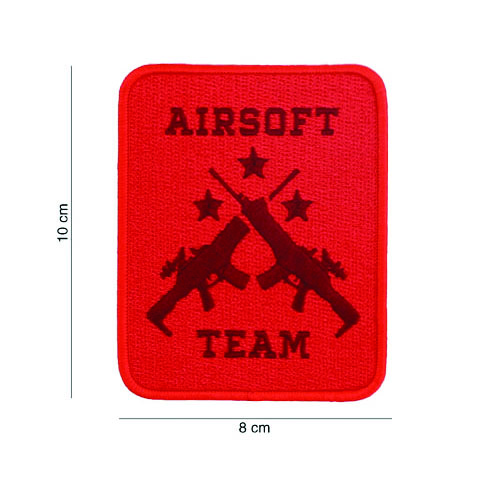 Embleem stof Airsoft team rood #23024