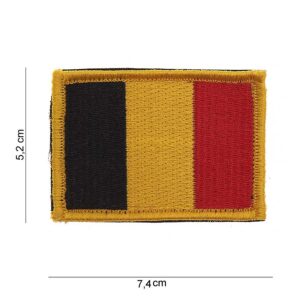 Embleem stof vlag Belgie met klittenband #1069