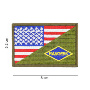 Embleem stof Rangers halve vlag #20013