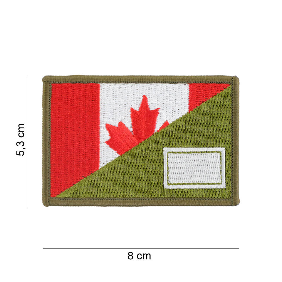 Embleem stof Canada halve vlag #20017