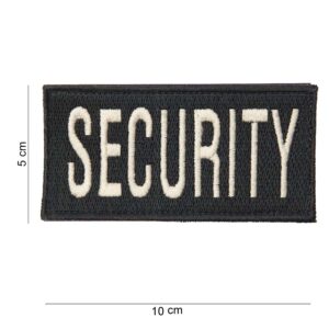 Embleem stof security (dik) met klittenband zwart #2023