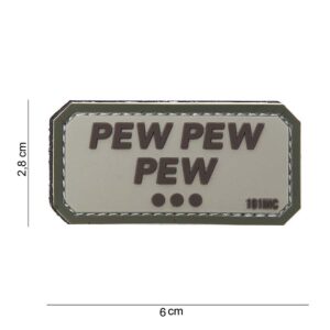 Embleem 3D PVC Pew pew pew beige #10085
