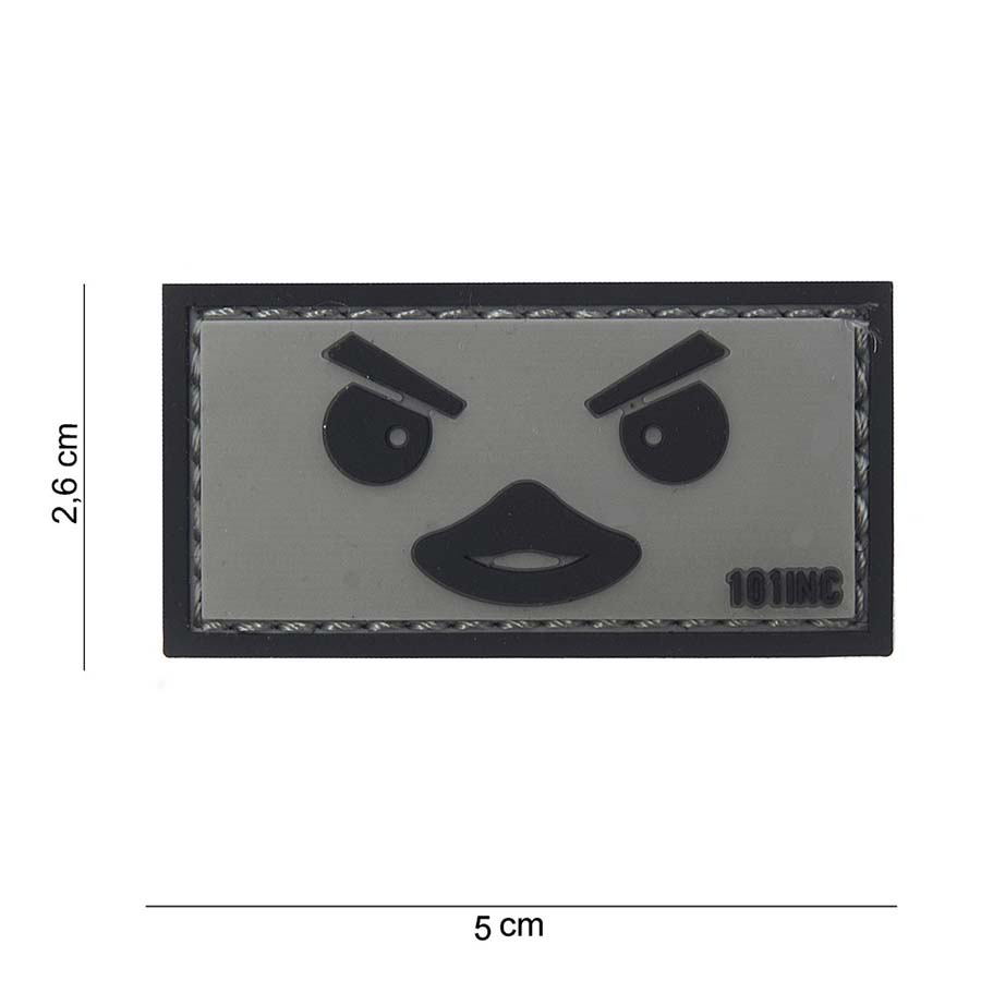 Embleem 3D PVC Duckface grijs #10088