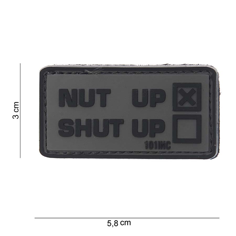 Embleem 3D PVC Nut up grijs #10083
