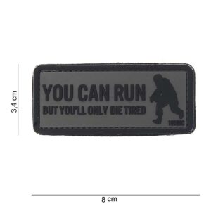 Embleem 3D PVC You can run grijs #10064