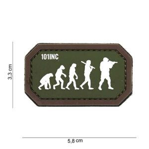 Embleem 3D PVC Airsoft evolution groen/bruin #14072