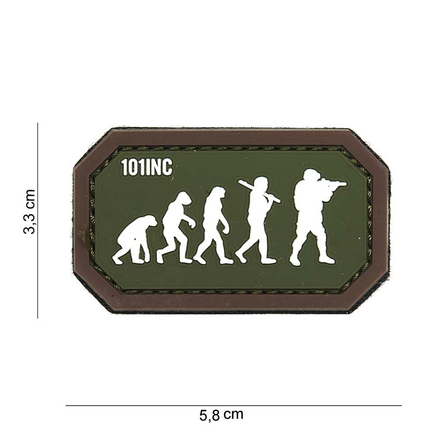 Embleem 3D PVC Airsoft evolution groen/bruin #14072