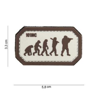 Embleem 3D PVC Airsoft evolution beige/bruin #14073