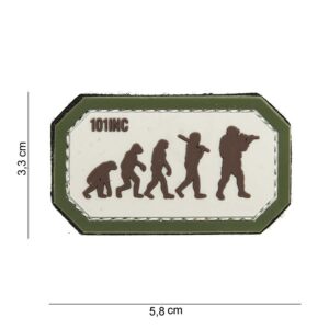 Embleem 3D PVC Airsoft evolution beige/groen #14071