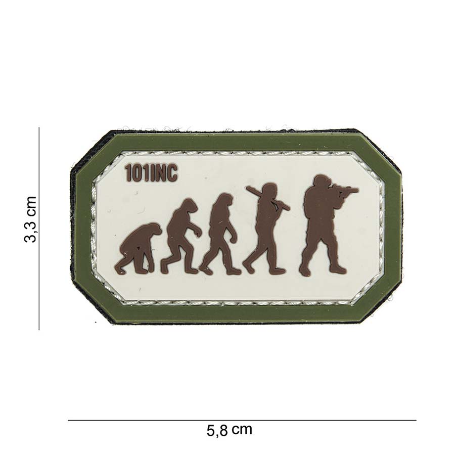 Embleem 3D PVC Airsoft evolution beige/groen #14071