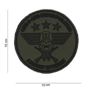 Embleem 3D PVC 101 INC rond groot #12002