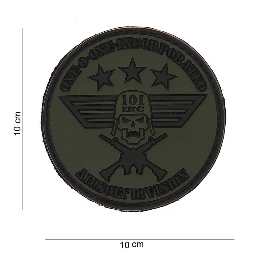 Embleem 3D PVC 101 INC rond groot #12002