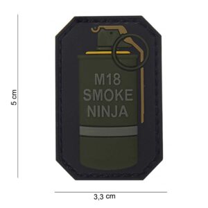 Embleem 3D PVC *4 M-18 smoke ninja #13004