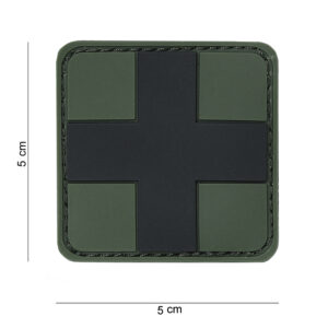 Embleem 3D PVC Cross zwart #12013