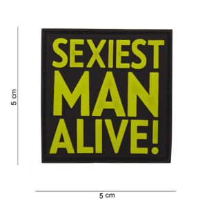 Embleem 3D PVC Sexiest man alive geel #12023
