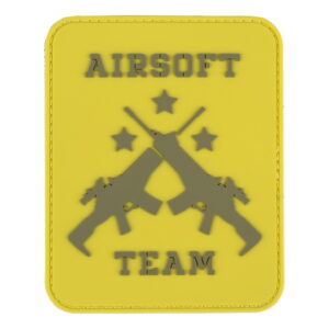 Embleem 3D PVC Airsoft team geel #23017
