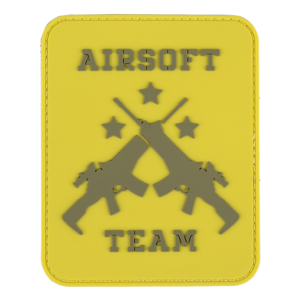 Embleem 3D PVC Airsoft team geel #23017
